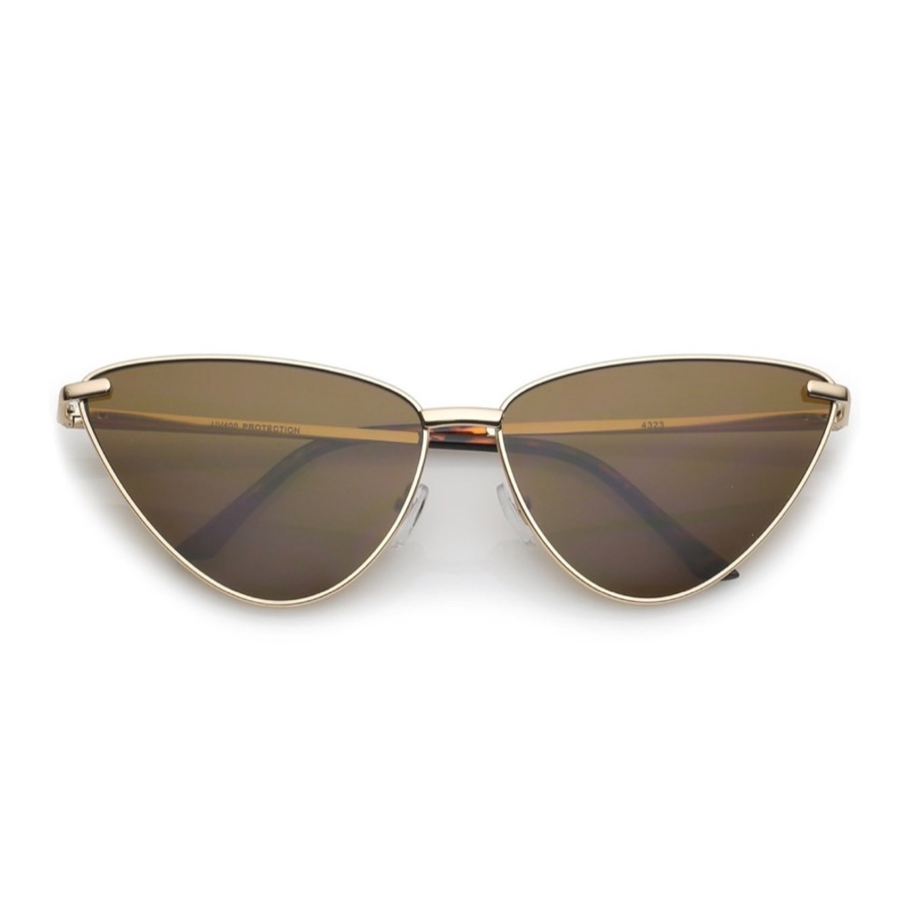 new Oversize Butterfly Cat Eye Sunnies ☻ Gold - Picture 5 of 9